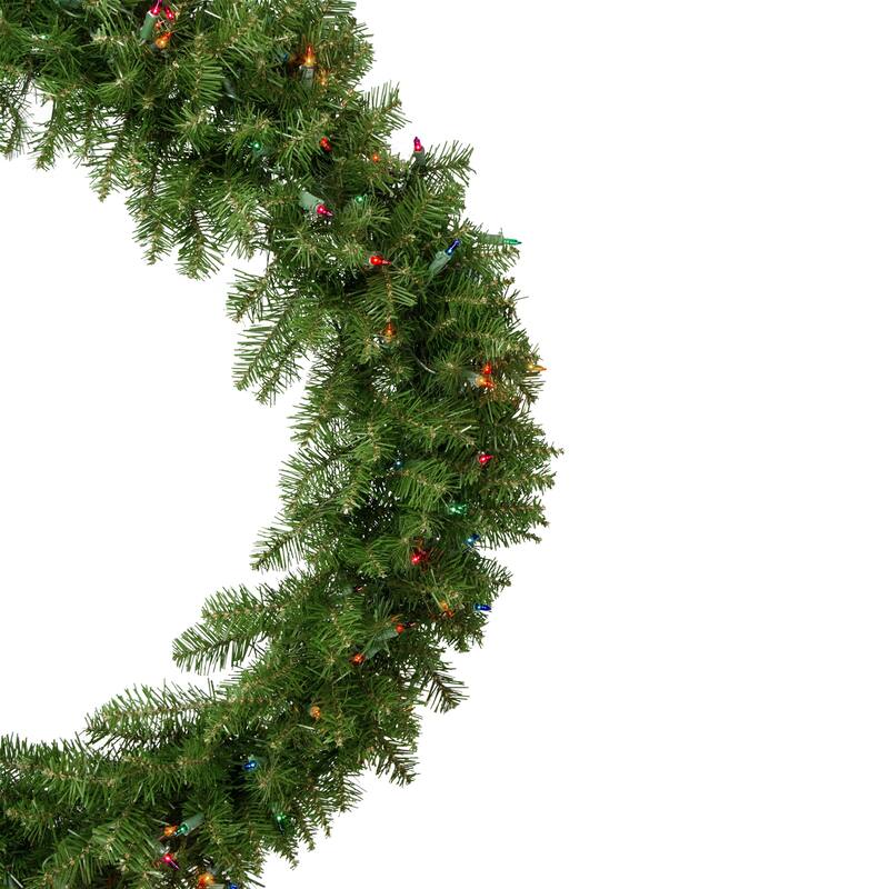 Rockwood Pine Artificial Christmas Wreath, 36-Inch, Multi Lights