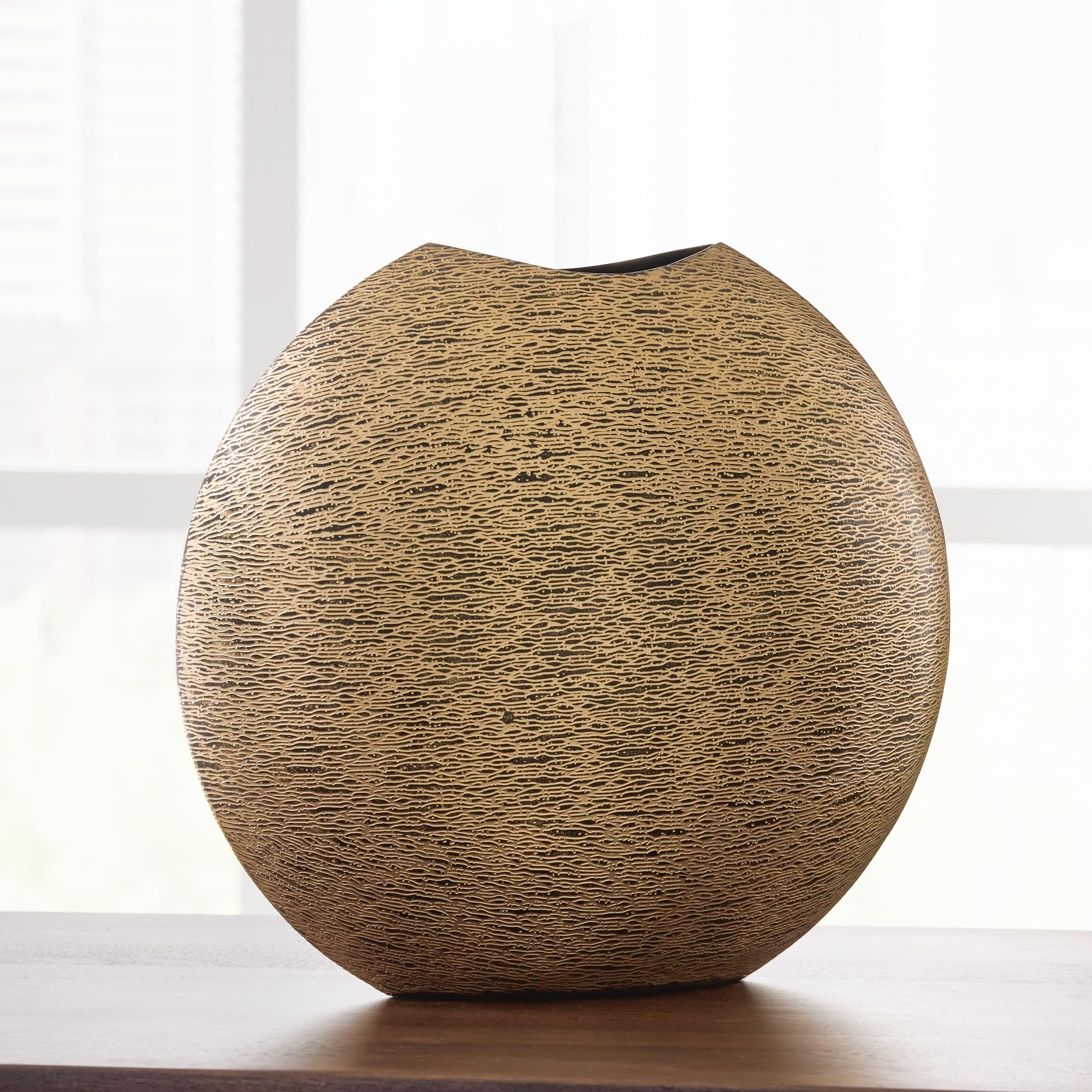 Signature Design by Ashley Iansboro Antique Gold Finish Vase
