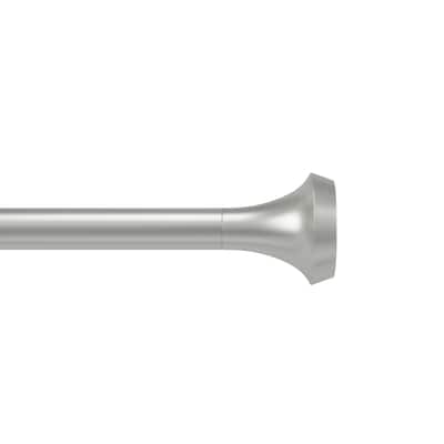French Country Curtain Rod 72-144 Inch Nickel Finish Adjustable Rod - M