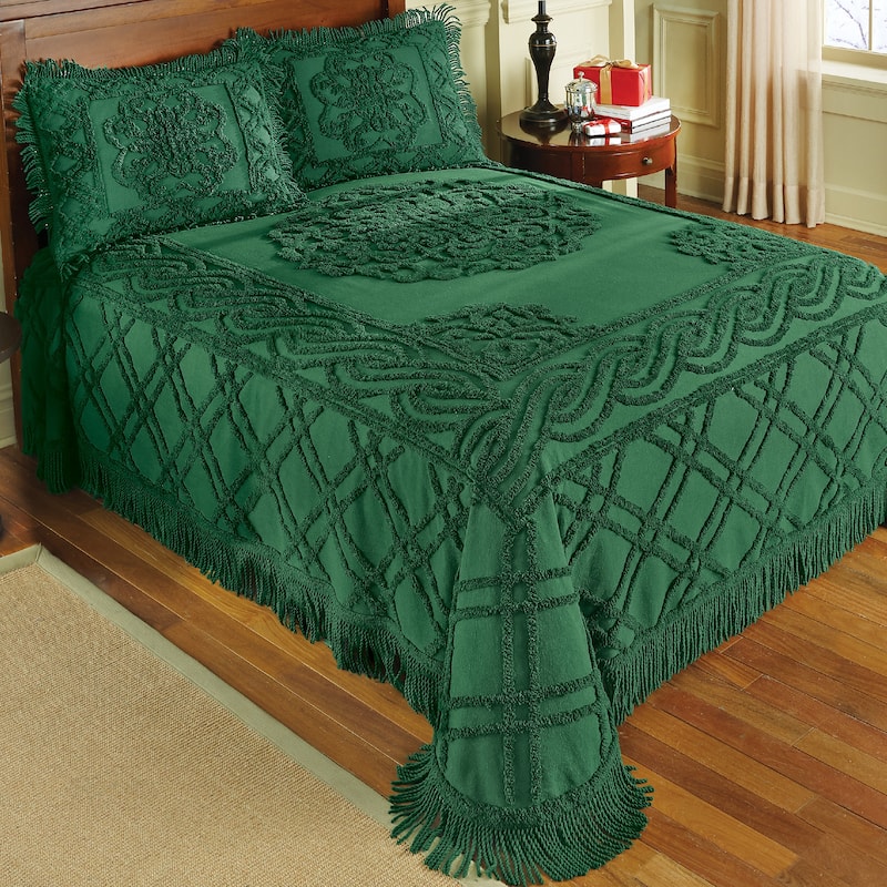 Elegant Chenille Fringe Bedspread