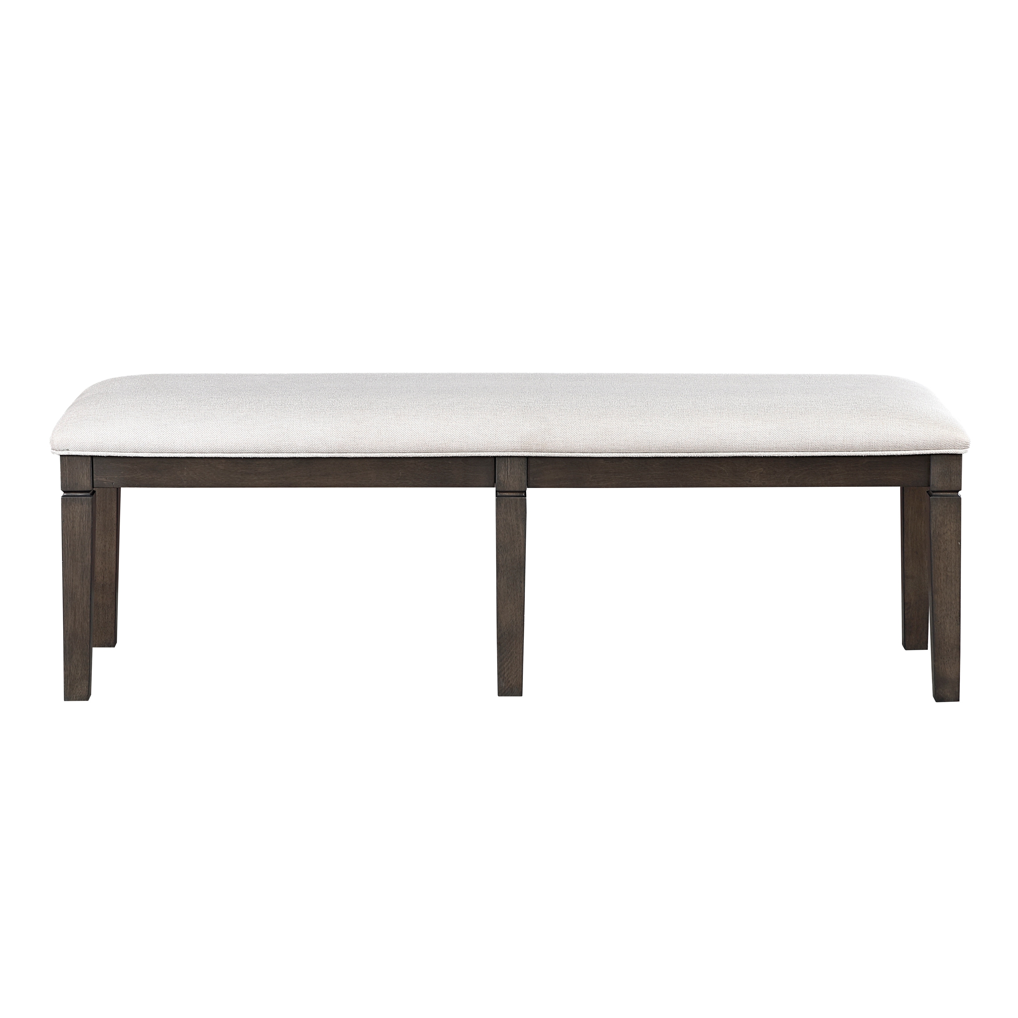 Classic Dining Bench With Upholstery Seat And Dark Espresso Finish