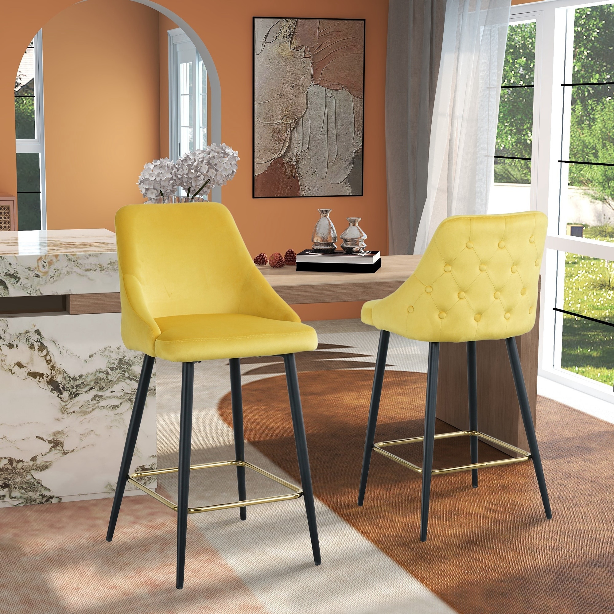Wayfair yellow store bar stools