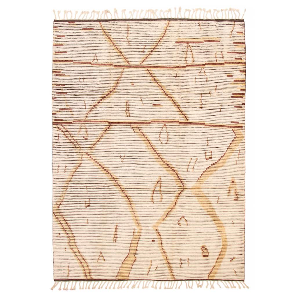 ECARPETGALLERY Hand-knotted Tangier Ivory Wool Rug - 8'5 x 11'8