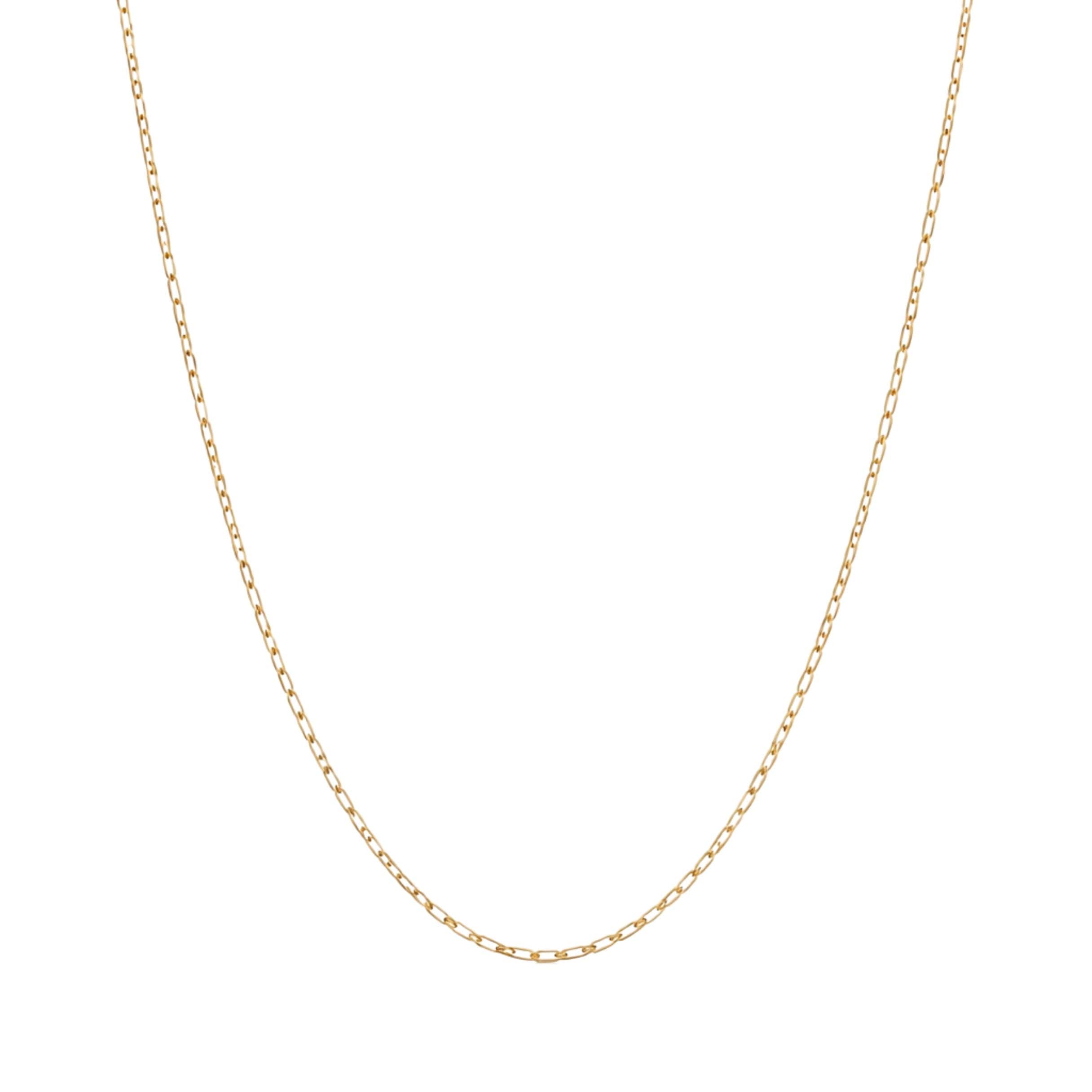 Au Naturale 10k Yellow Gold 1.2mm Dainty Paperclip Link Necklace