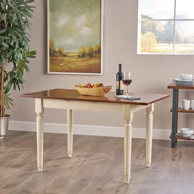 Roomfitters Clearwater Rectangular Solid Top Dining Table with Sturdy Leg Design, Walnut