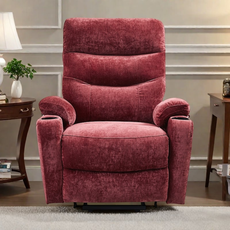 Electric Lift Chair with Massage and Heat, 8-Point Vibrating, 350 lbs Support, Reclines to 165°