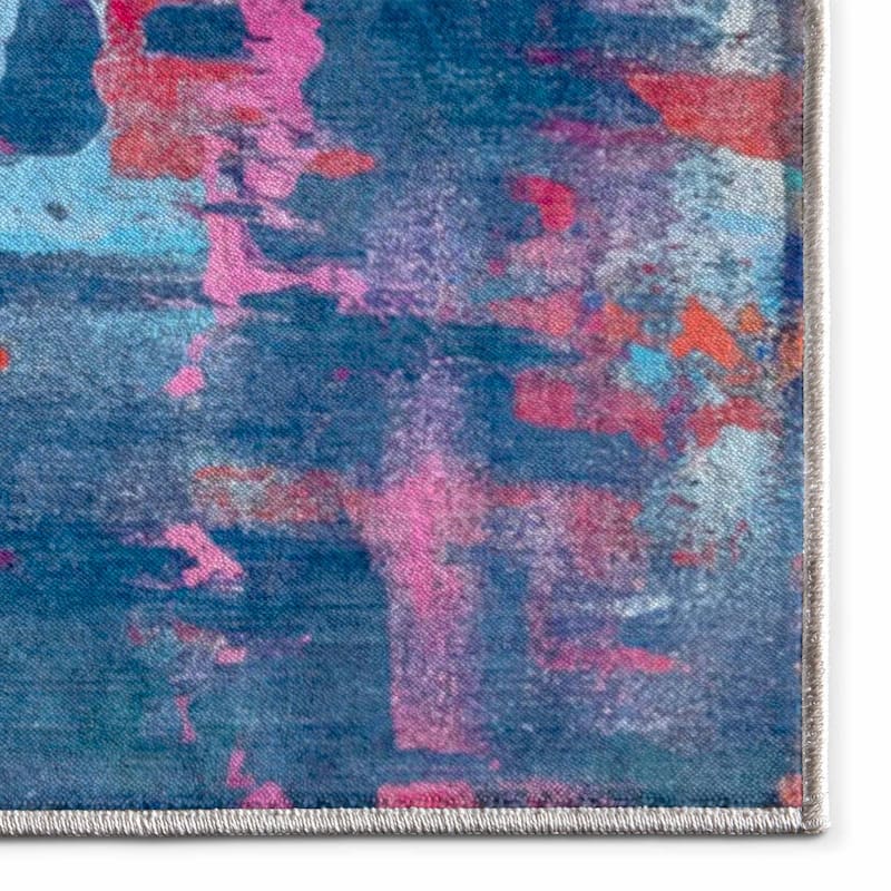 Well Woven Apollo Abstract Aurora Bloom Modern Abstract Area Rug
