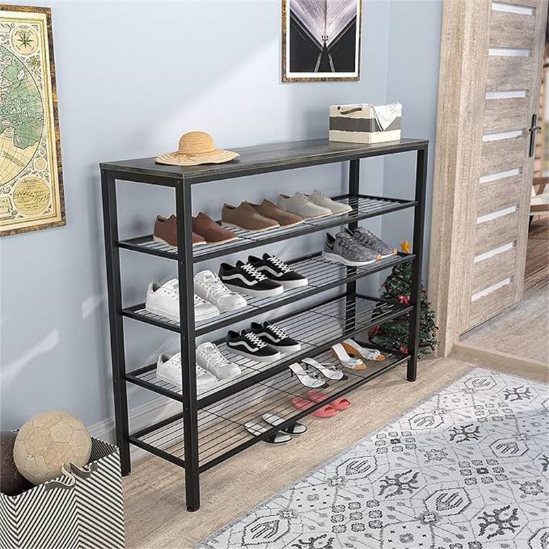 Industrial Shoe Storage Organizer - 36.7"D x 11.8"W x 39.4"H