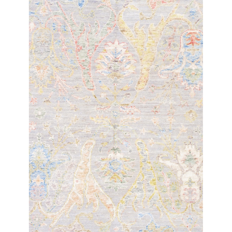 Pasargad Home Oushak Hand-Knotted L. Beige Wool Area Rug - 8'10" X 12'10"