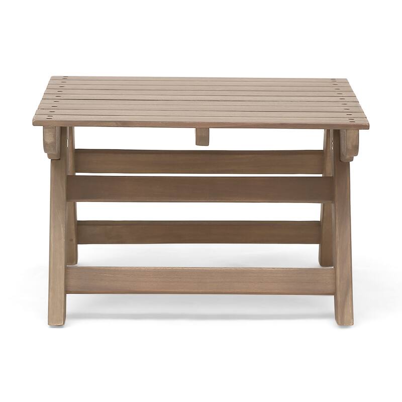 Sedona Outdoor 4 Seater Acacia Wood Chat Set with Side Table and Coffee Table by Christopher Knight Home