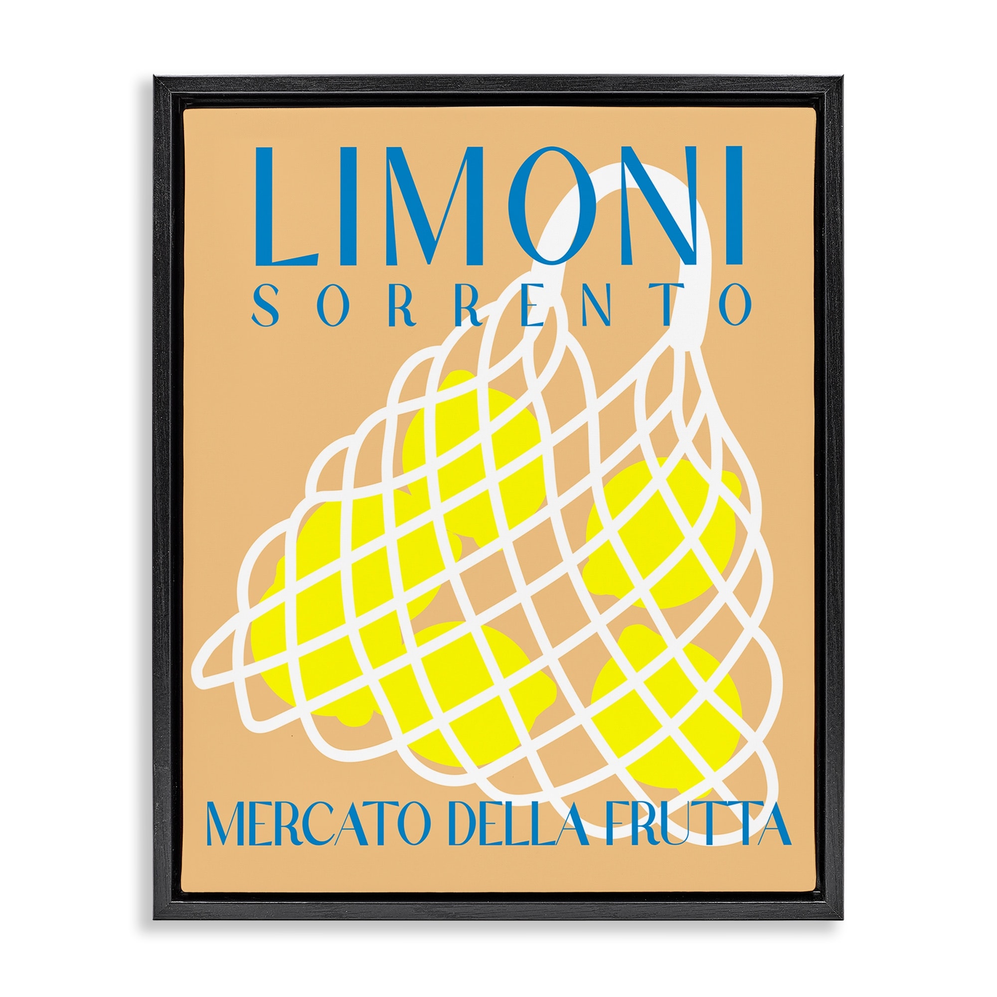 Stupell Modern Lemon Fruit Market Framed Floater Canvas Wall Art Design By Daphne Polselli