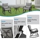 preview thumbnail 3 of 14, COSIEST 3-piece Outdoor Rocking Chair Chat Set with Side Table