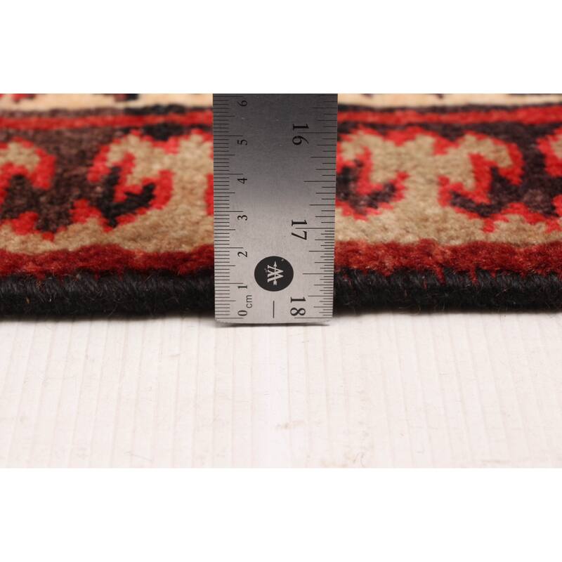 ECARPETGALLERY Hand-knotted Sarabi Red Wool Rug - 3'6 x 10'8