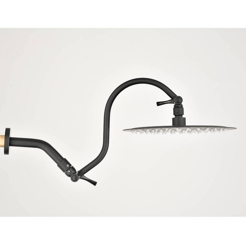 Bathlet 10" Rain Shower Head with Adjustable Height & Distance Extension Arm