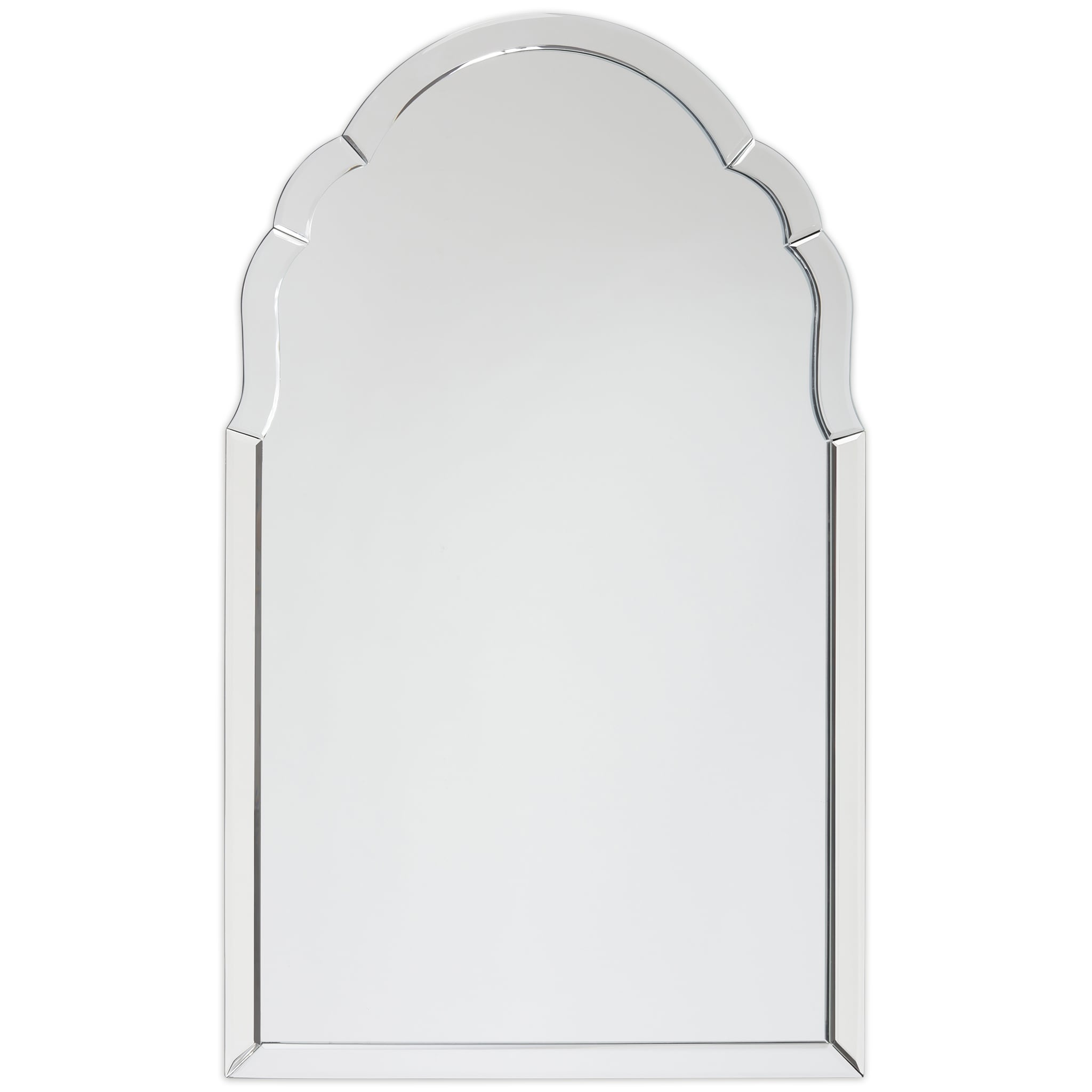 Elegant Arch Beveled Wall Mirror, 40 in. x 24 in. - 24 x 40