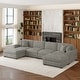 preview thumbnail 33 of 131, Oversized Chenille Modular Sectional Sofa Conversation Set with 2 Ottomans