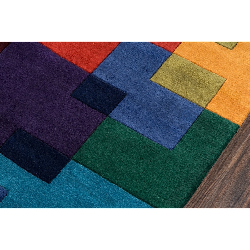 Momeni New Wave Hand Tufted New Zealand Wool Contemporary Geometric Area Rug