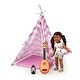 preview thumbnail 5 of 3, Badger Basket Camping Adventures Doll Tent Set with Accessories - Lavender/White