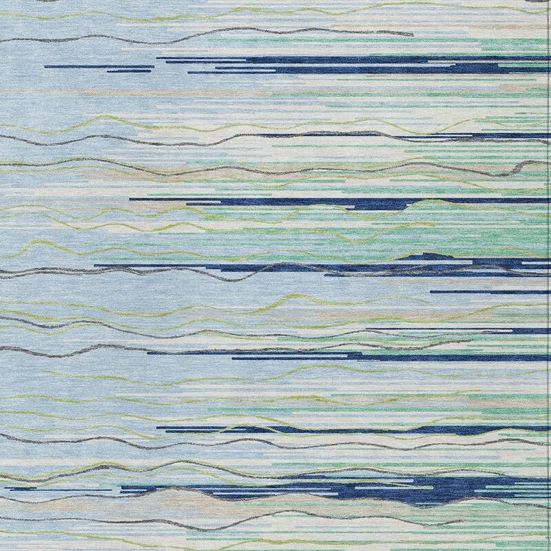HomeRoots Striped Transitional Rectangle Outdoor Rug