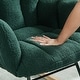 preview thumbnail 20 of 51, Teddy Fabric Tufted Glider Rocking Chair with Metal Frame