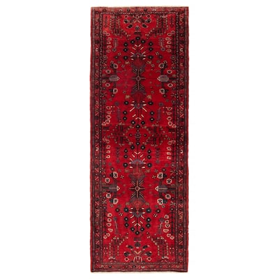 ECARPETGALLERY Hand-knotted Andelz Red Wool Rug - 3'5 x 9'8