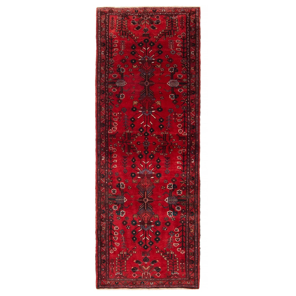 ECARPETGALLERY Hand-knotted Andelz Red Wool Rug - 3'5 x 9'8