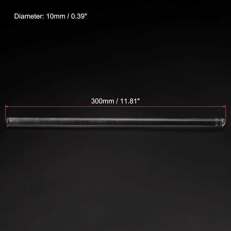 3.3 Borosilicate Glass Stick 10mm Dia Stir Rod Mixing Tools 6Pcs - 11.81"