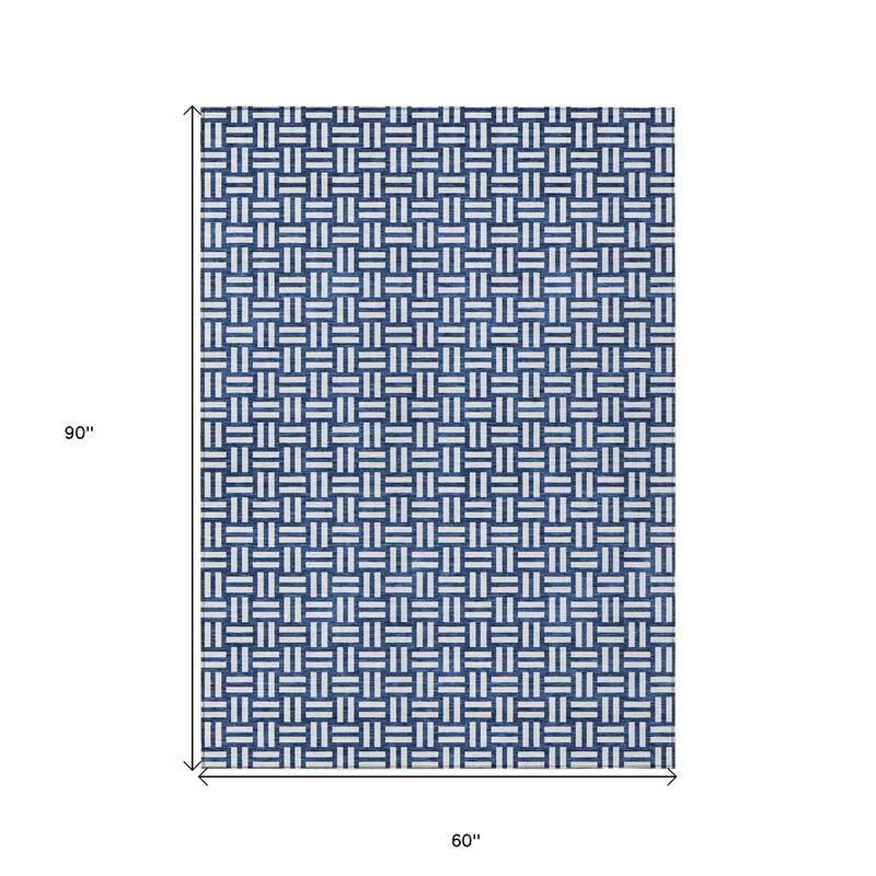 HomeRoots Geometric Transitional Rectangle Outdoor Rug