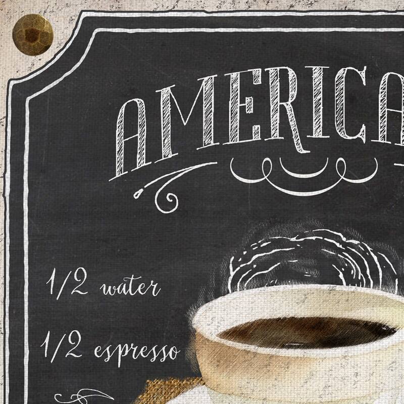 Chalk Americano, Café au Lait, Cappuccino, Eiskaffee by Lynnea Washburn Canvas Art Prints