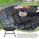 preview thumbnail 15 of 22, FINCATI Outdoor Wicker Ottoman (Set of 2) with Cushions Boho Patio Metal Frame Footrest for Porch, Balconies