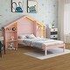 preview thumbnail 4 of 40, Wooden platform bed in house shape