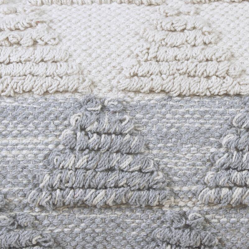 Sevita Contemporary Textured Diamond Cotton Throw Pillow