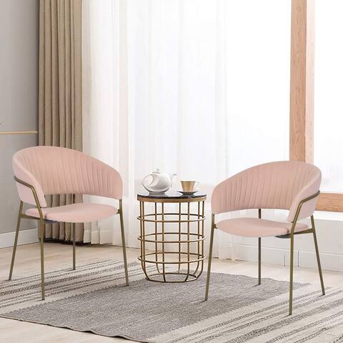 Pink Upholstered Dining Chair (Set of 2)
