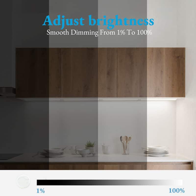 32 IN. Plug-in/Hardwired White 5 CCT Integrated LED Linkable Strip Under Cabinet Light