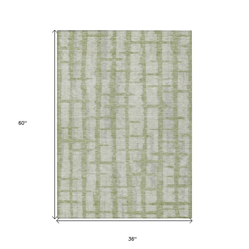 HomeRoots Striped Transitional Rectangle Outdoor Rug
