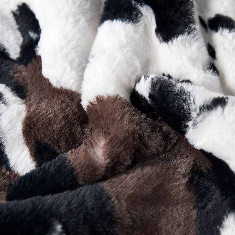 FauxFur Animal Pattern Reading Pillow Cover(Cover ONLY, NO INSERT)