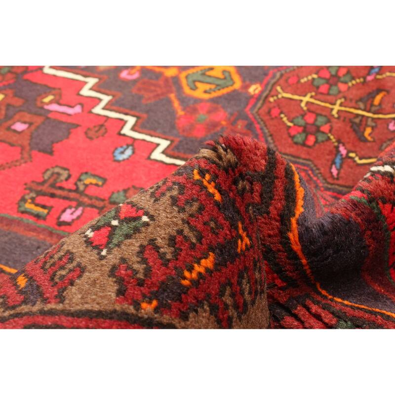 ECARPETGALLERY Hand-knotted Andelz Red Wool Rug - 4'3 x 6'8