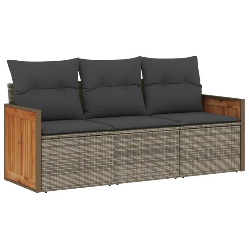 vidaXL Garden Sofa Set Grey