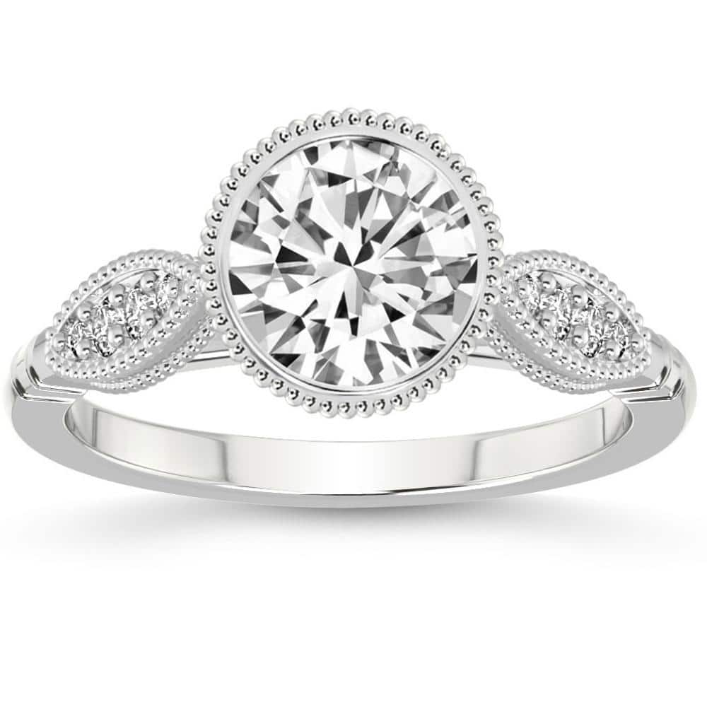 Bliss Diamond VS 2 1/5Ct Diamond Luna Lab Grown Engagement Ring White, Yellow or Rose Gold
