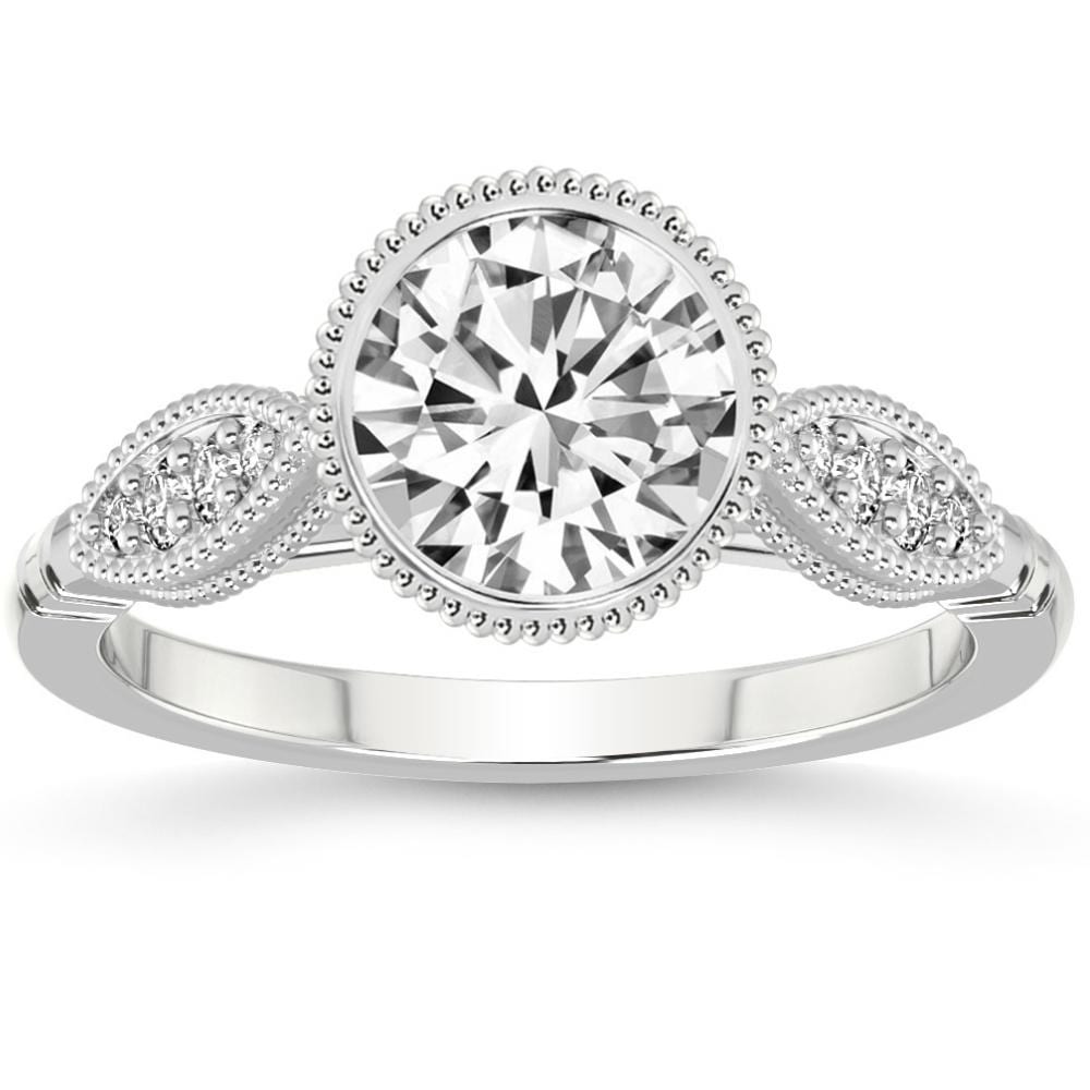 Bliss Diamond VS 2 1/5Ct Diamond Luna Lab Grown Engagement Ring White, Yellow or Rose Gold