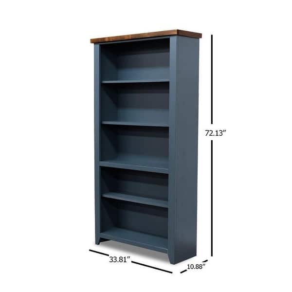 Bridgevine Home Nantucket 72 inch high 5shelf Bookcase, No Assembly