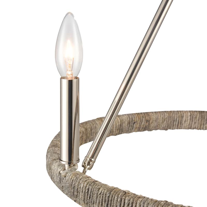Elk Home Abaca Polished Nickel Finish 3 Light Chandelier