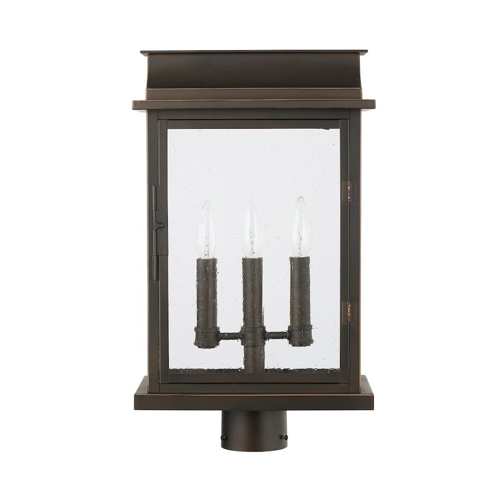 Bolton 3-light Oiled Bronze Outdoor Post Lantern
