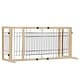 preview thumbnail 10 of 15, 38"-71" Adjustable Freestanding Pet Gate - Natural Wood Design for Doorways and Stairs