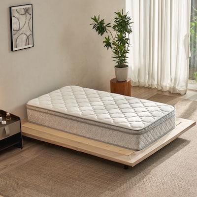 12 Inch Hybrid Twin Mattress in a Box with Memory Foam and Pocket Spring,Medium Firm,CertiPUR-US & OEKO-TEX