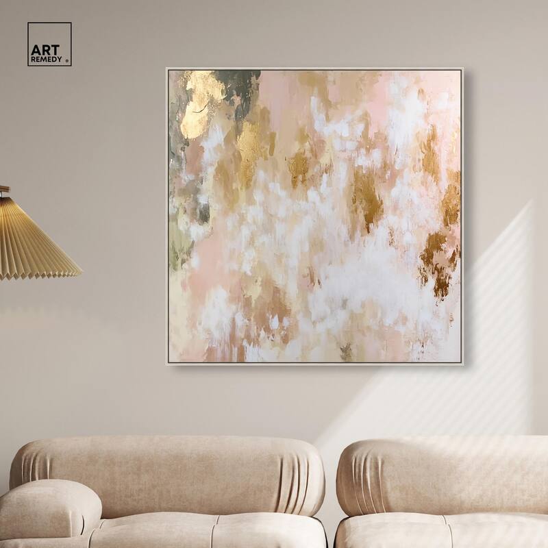 Golden Glimmer Gesture III Canvas by Art Remedy