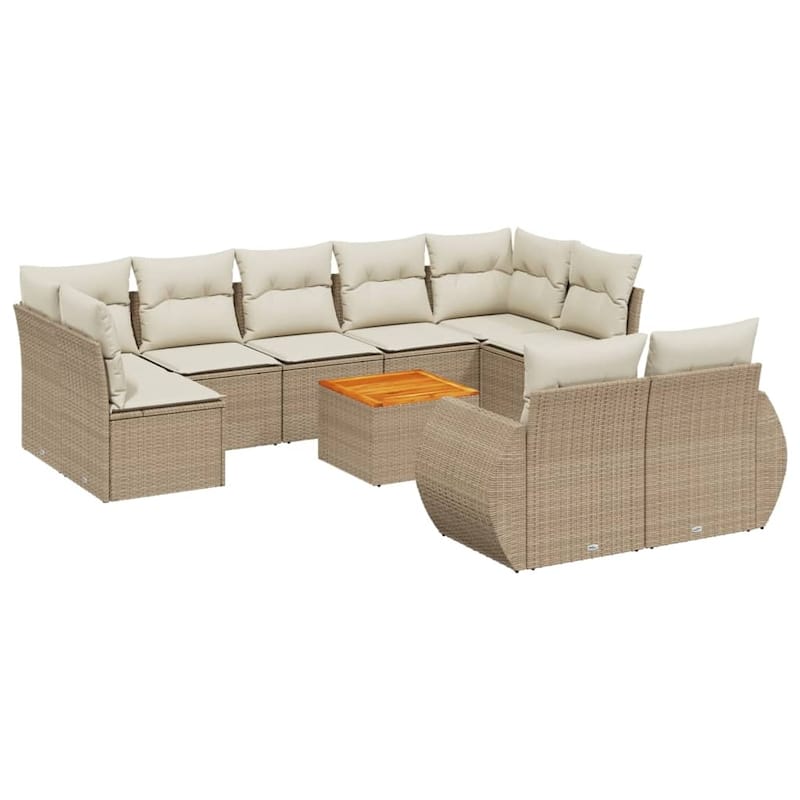 vidaXL Garden Sofa Set Black