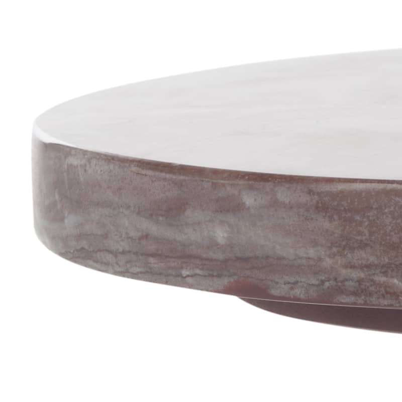 SAFAVIEH Couture Valentia Round Marble Accent Table - 10" W x 10" D x 18" H