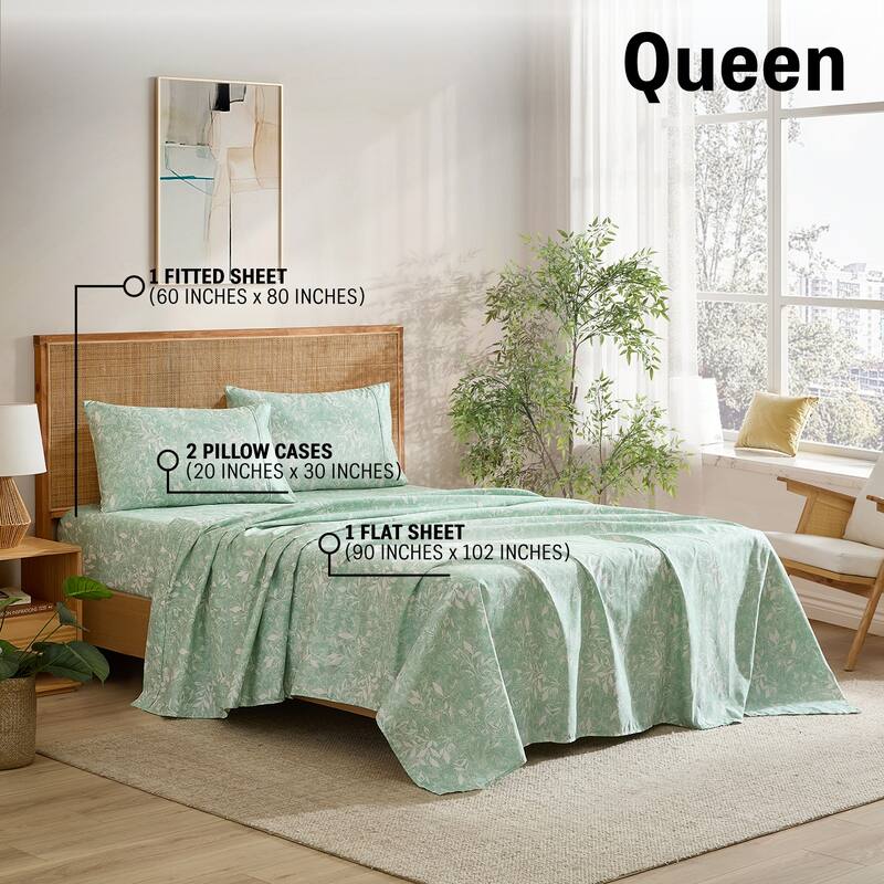 HLC.ME Floral Printed Ultra Soft Bed Sheets Set