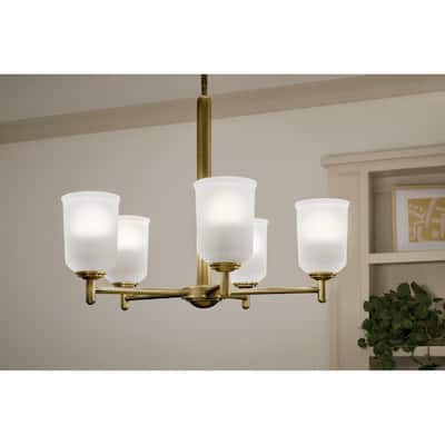 Kichler Lighting Shailene 23.75 in. 5-Light Natural Brass Chandelier - 23.75 in